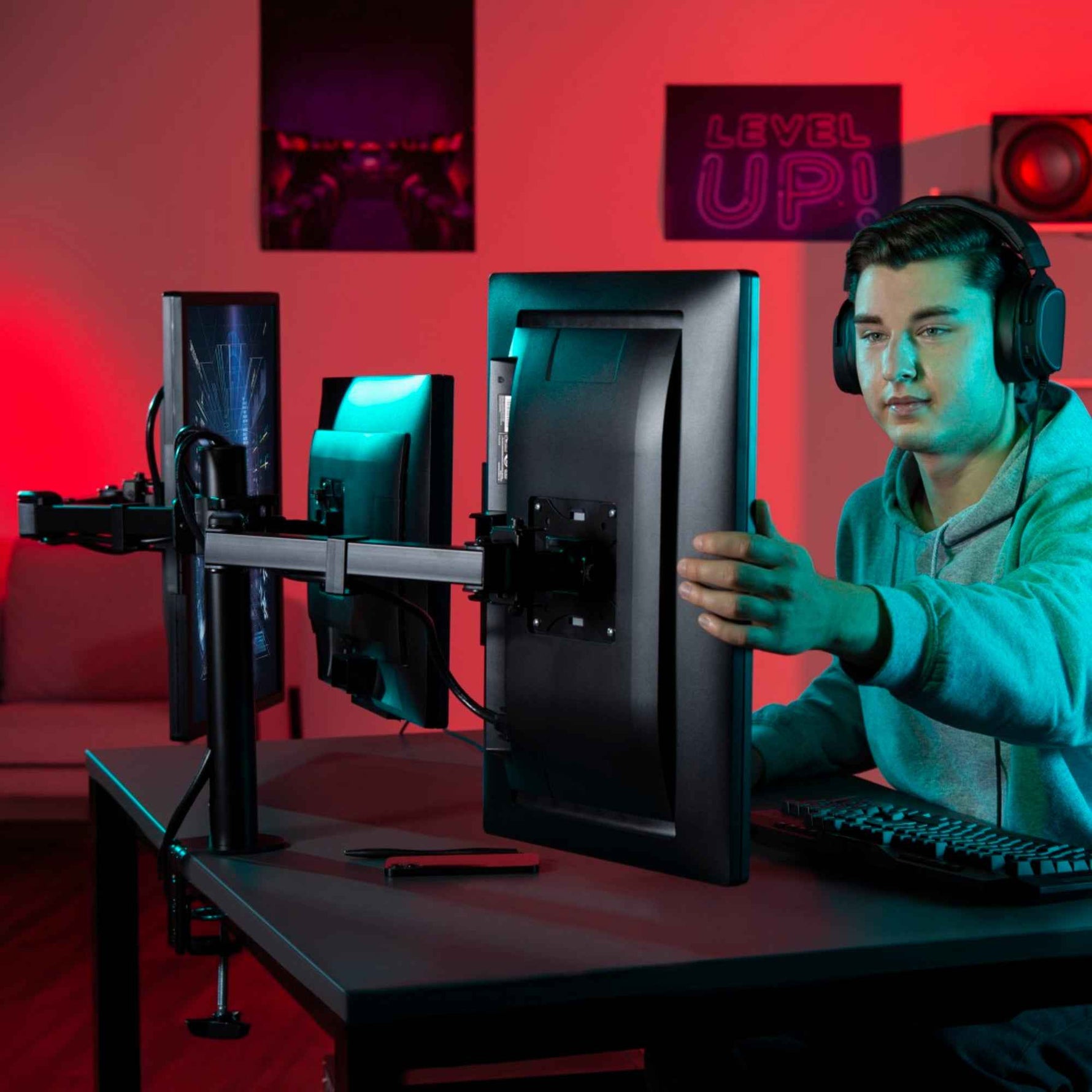Hama Monitorschwenkarm FULLMOTION 3 Arme