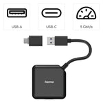 Hama USB-Hub USB-A, USB-C - Wiepa Bürofachpartner