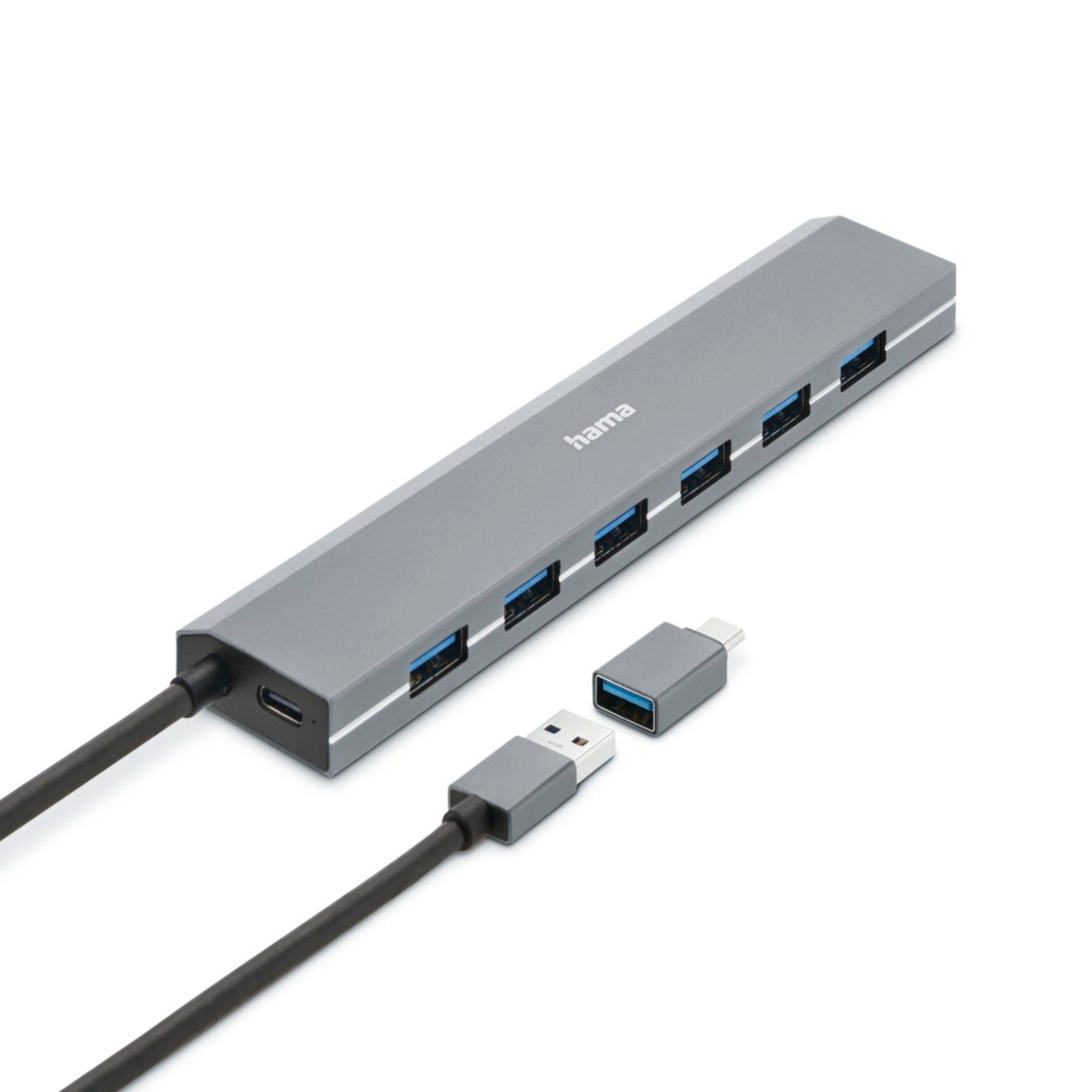 Hama USB-Hub Essential Line 156 x 12 x 32 mm (B x H x T) - Wiepa Bürofachpartner