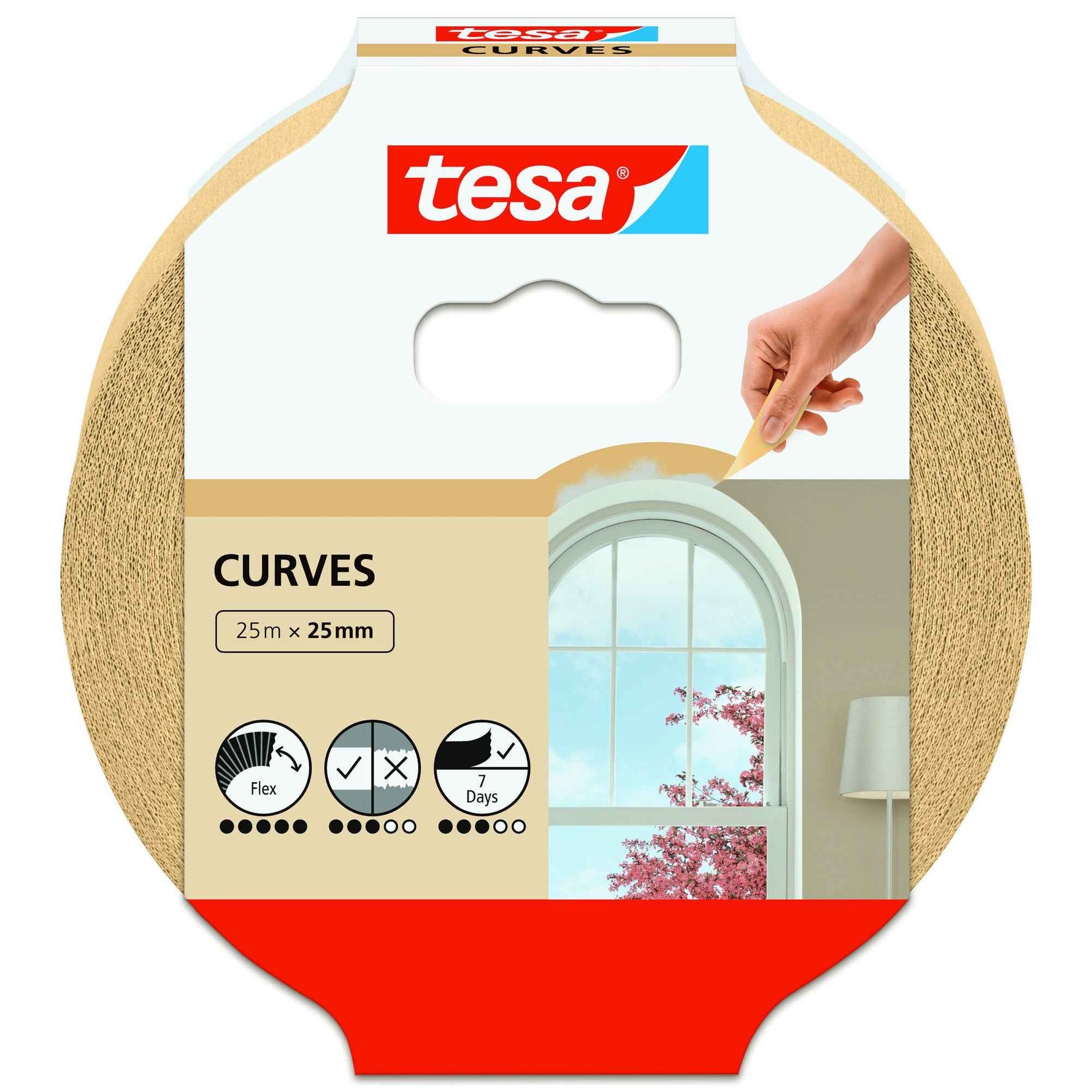 tesa® Kreppband KURVEN