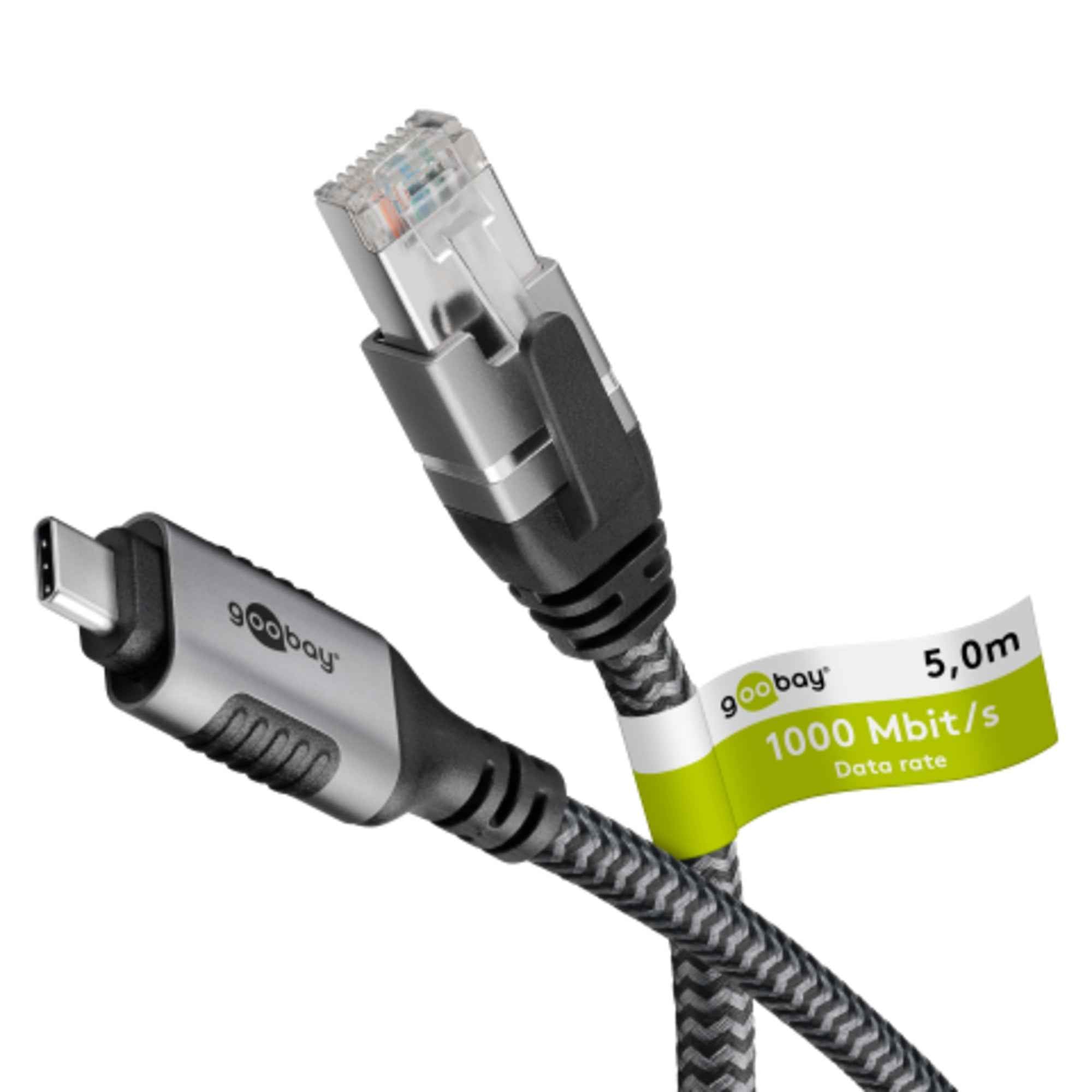 Goobay® USB-Kabel USB-C-Stecker/RJ45-Stecker