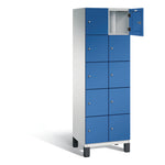 C+P Schließfachschrank Cambio 600 x 1.980 x 525 mm (B x H x T) 10 Fächer lichtgrau – Produktbild 2