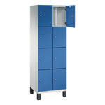 C+P Schließfachschrank Cambio 600 x 1.980 x 525 mm (B x H x T) 8 Fächer lichtgrau – Produktbild 2