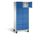 C+P Schließfachschrank Cambio 800 x 1.980 x 525 mm (B x H x T) 10 Fächer lichtgrau – Produktbild 4