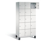 C+P Schließfachschrank Cambio 900 x 1.980 x 525 mm (B x H x T) 15 Fächer lichtgrau – Produktbild 6