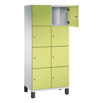 C+P Schließfachschrank Cambio 800 x 1.980 x 525 mm (B x H x T) 8 Fächer lichtgrau – Produktbild 4