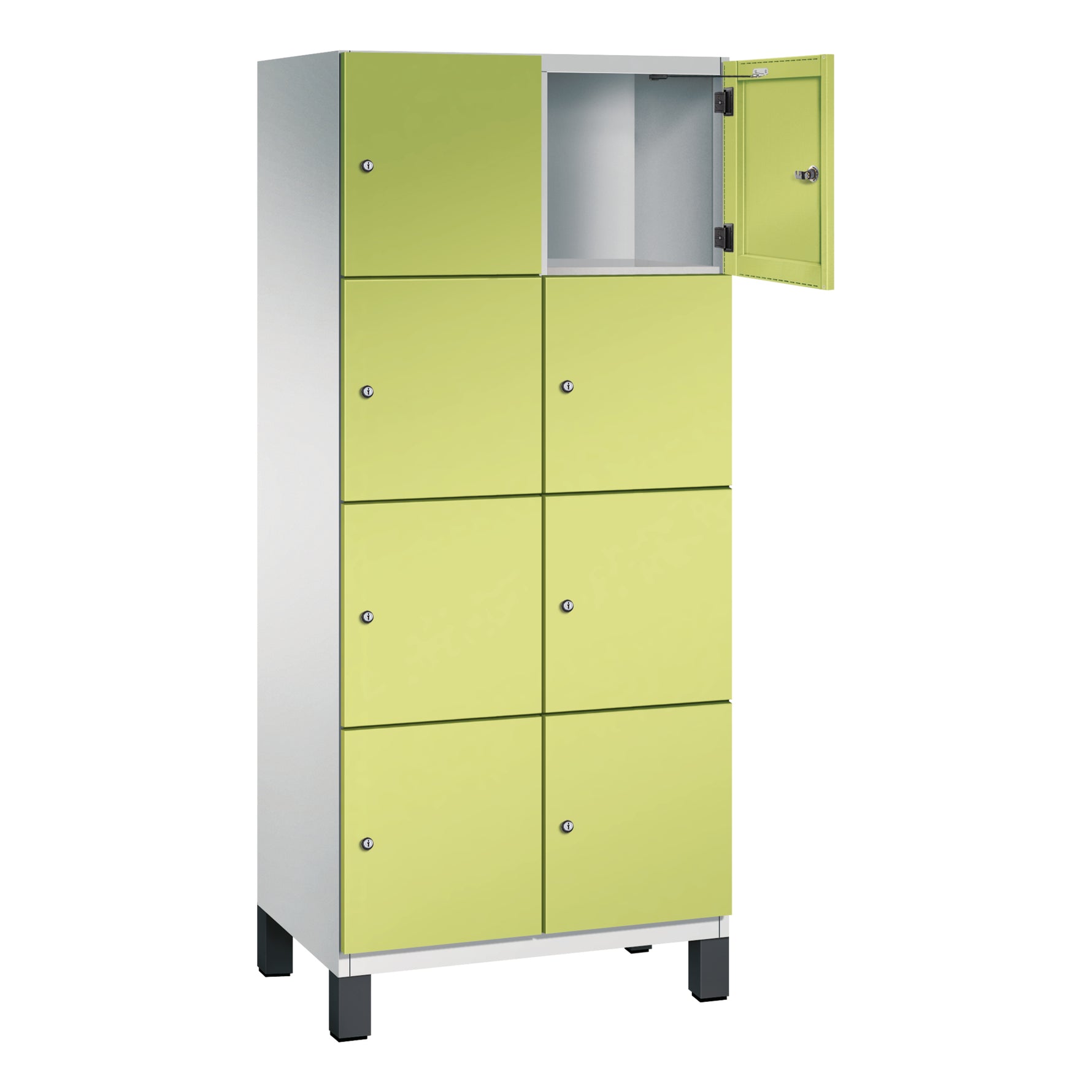 C+P Schließfachschrank Cambio 800 x 1.980 x 525 mm (B x H x T) 8 Fächer lichtgrau – Produktbild 4
