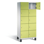 C+P Schließfachschrank Cambio 800 x 1.980 x 525 mm (B x H x T) 10 Fächer lichtgrau – Produktbild 6