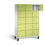 C+P Schließfachschrank Cambio 1.200 x 1.980 x 525 mm (B x H x T) 15 Fächer lichtgrau – Produktbild 4