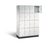 C+P Schließfachschrank Cambio mit Sockel 1.200 x 1.950 x 525 mm (B x H x T) 16 Fächer lichtgrau – Produktbild 5