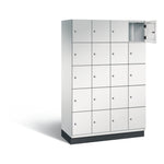 C+P Schließfachschrank Cambio mit Sockel 1.200 x 1.950 x 525 mm (B x H x t) 20 Fächer lichtgrau – Produktbild 5