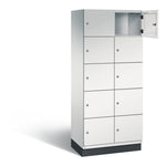 C+P Schließfachschrank Cambio mit Sockel 800 x 1.950 x 525 mm (B x H x T) 10 Fächer lichtgrau – Produktbild 5
