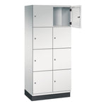 C+P Schließfachschrank Cambio mit Sockel 800 x 1.950 x 525 mm (B x H x T) 8 Fächer lichtgrau – Produktbild 5