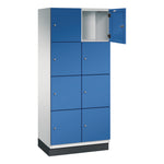 C+P Schließfachschrank Cambio mit Sockel 800 x 1.950 x 525 mm (B x H x T) 8 Fächer lichtgrau – Produktbild 2