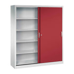 C+P Schiebetürenschrank Acurado 2 x 5 Ordnerhöhen 1.600 x 1.950 x 400 mm (B x H x T) lichtgrau