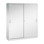 C+P Schiebetürenschrank Acurado 2 x 5 Ordnerhöhen 1.600 x 1.950 x 400 mm (B x H x T) lichtgrau