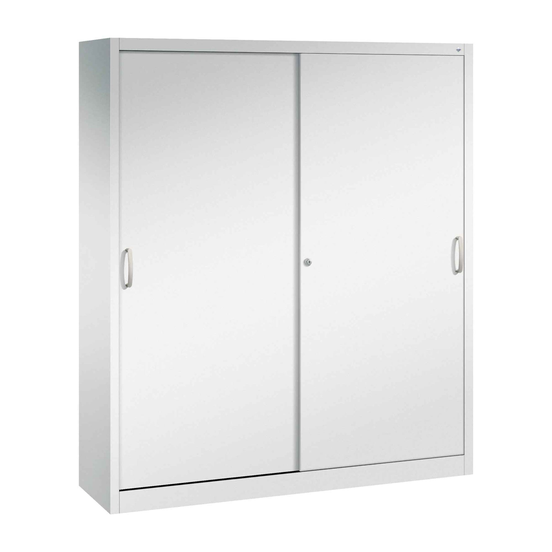 C+P Schiebetürenschrank Acurado 2 x 5 Ordnerhöhen 1.600 x 1.950 x 400 mm (B x H x T) lichtgrau