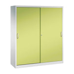 C+P Schiebetürenschrank Acurado 2 x 5 Ordnerhöhen 1.600 x 1.950 x 500 mm (B x H x T) lichtgrau