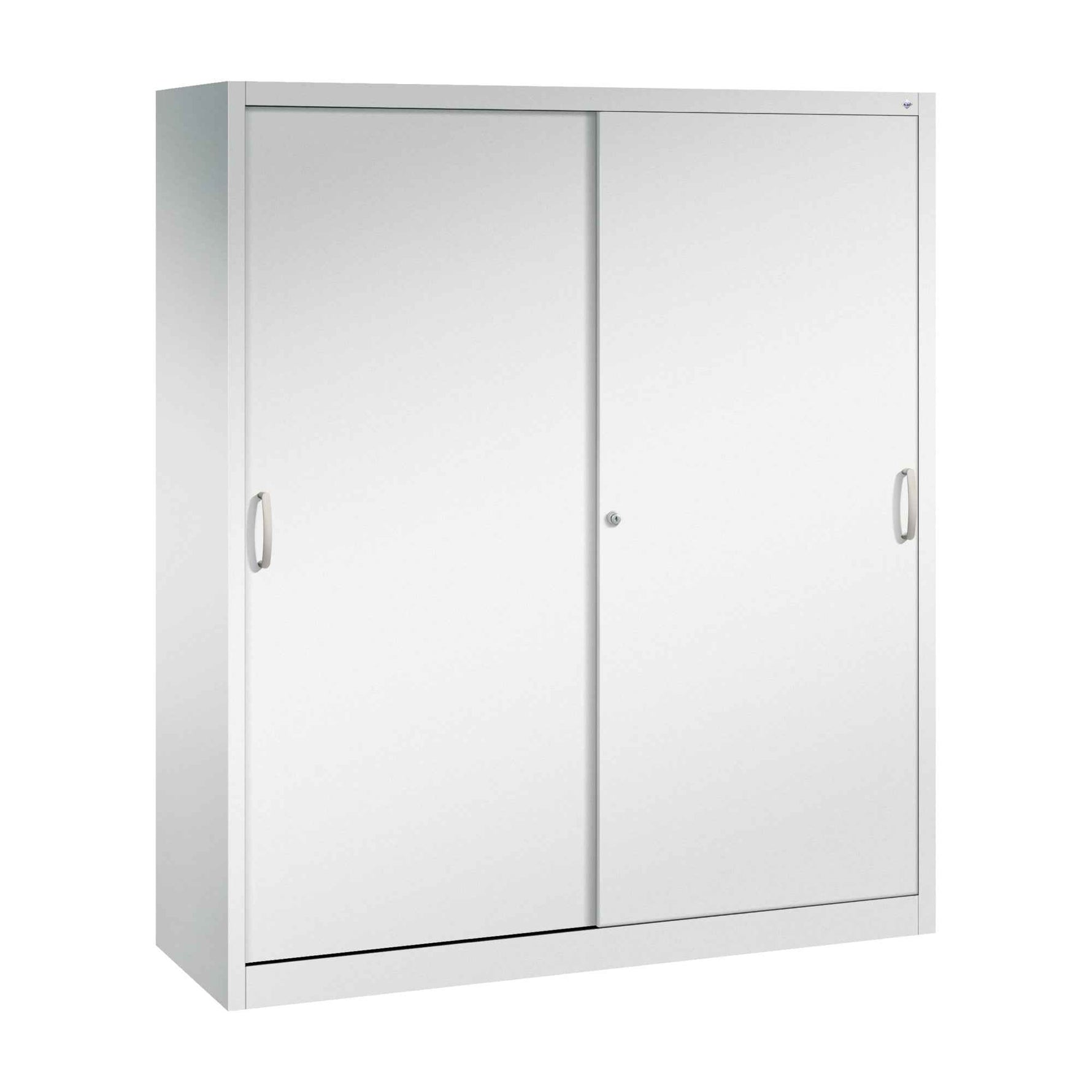 C+P Schiebetürenschrank Acurado 2 x 5 Ordnerhöhen 1.600 x 1.950 x 500 mm (B x H x T) lichtgrau