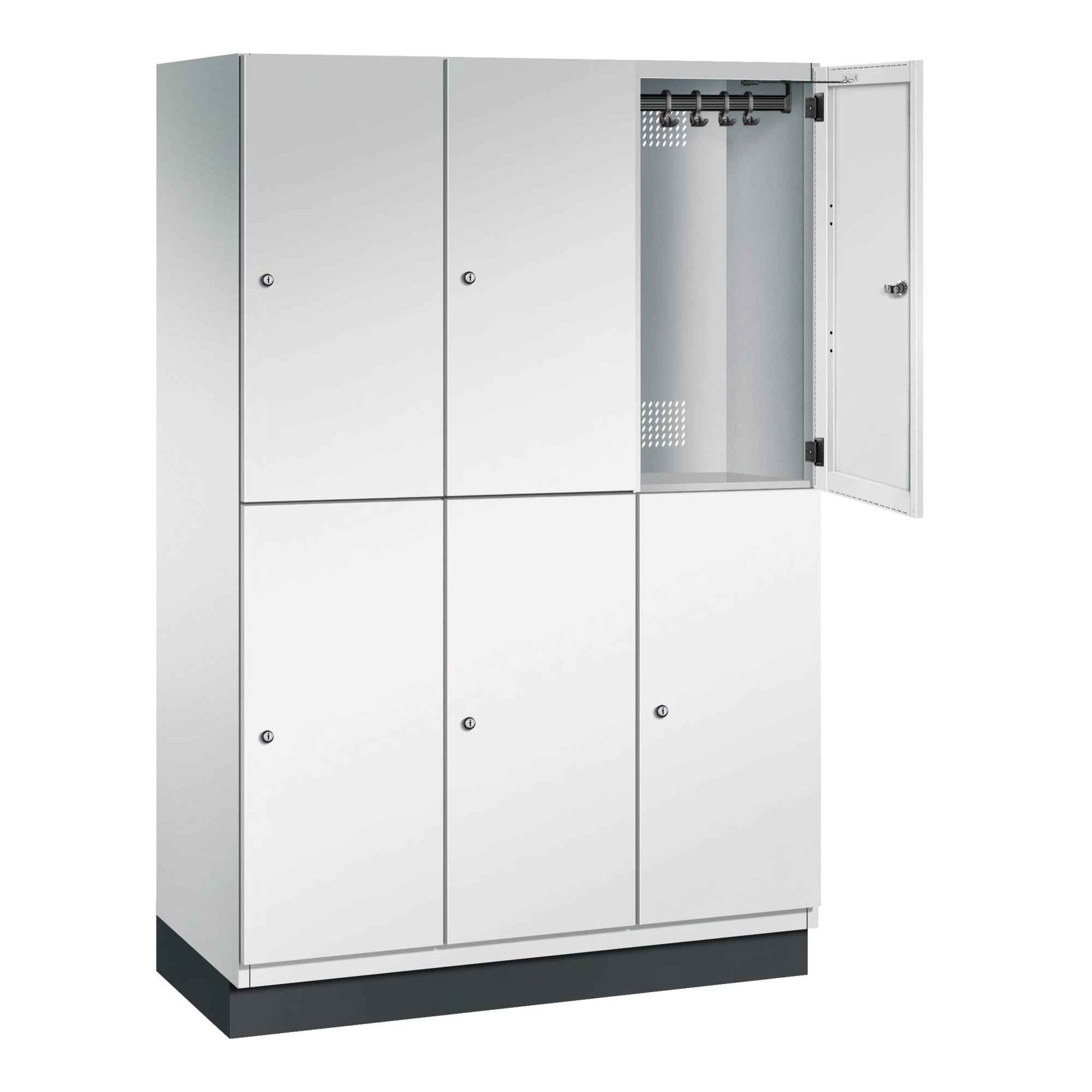 C+P Kleiderspind Cambio 1.200 x 1.950 x 525 mm (B x H x T) lichtgrau