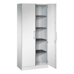 C+P Flügeltürenschrank Asisto 800 x 1.980 x 435 mm (B x H x T) lichtgrau