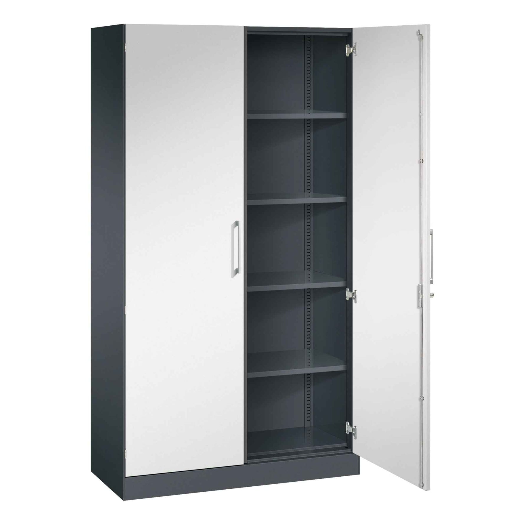C+P Flügeltürenschrank Asisto 1.000 x 1.980 x 435 mm (B x H x T) schwarzgrau