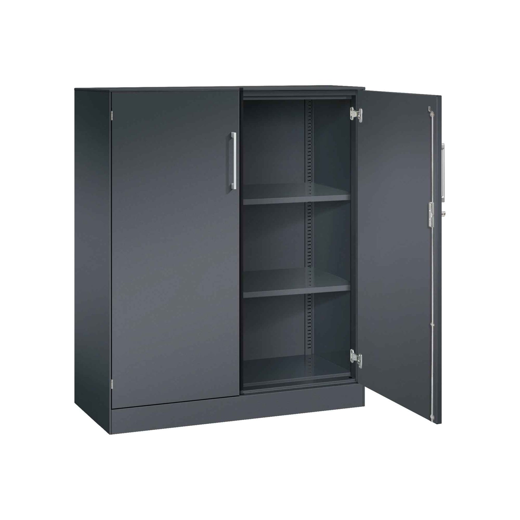 C+P Flügeltürenschrank Asisto 1.000 x 1.310 x 435 mm (B x H x T) schwarzgrau