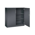 C+P Flügeltürenschrank Asisto 1.200 x 1.310 x 435 mm (B x H x T) schwarzgrau – Produktbild 5