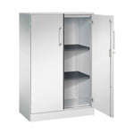 C+P Flügeltürenschrank Asisto 800 x 1.310 x 435 mm (B x H x T) lichtgrau