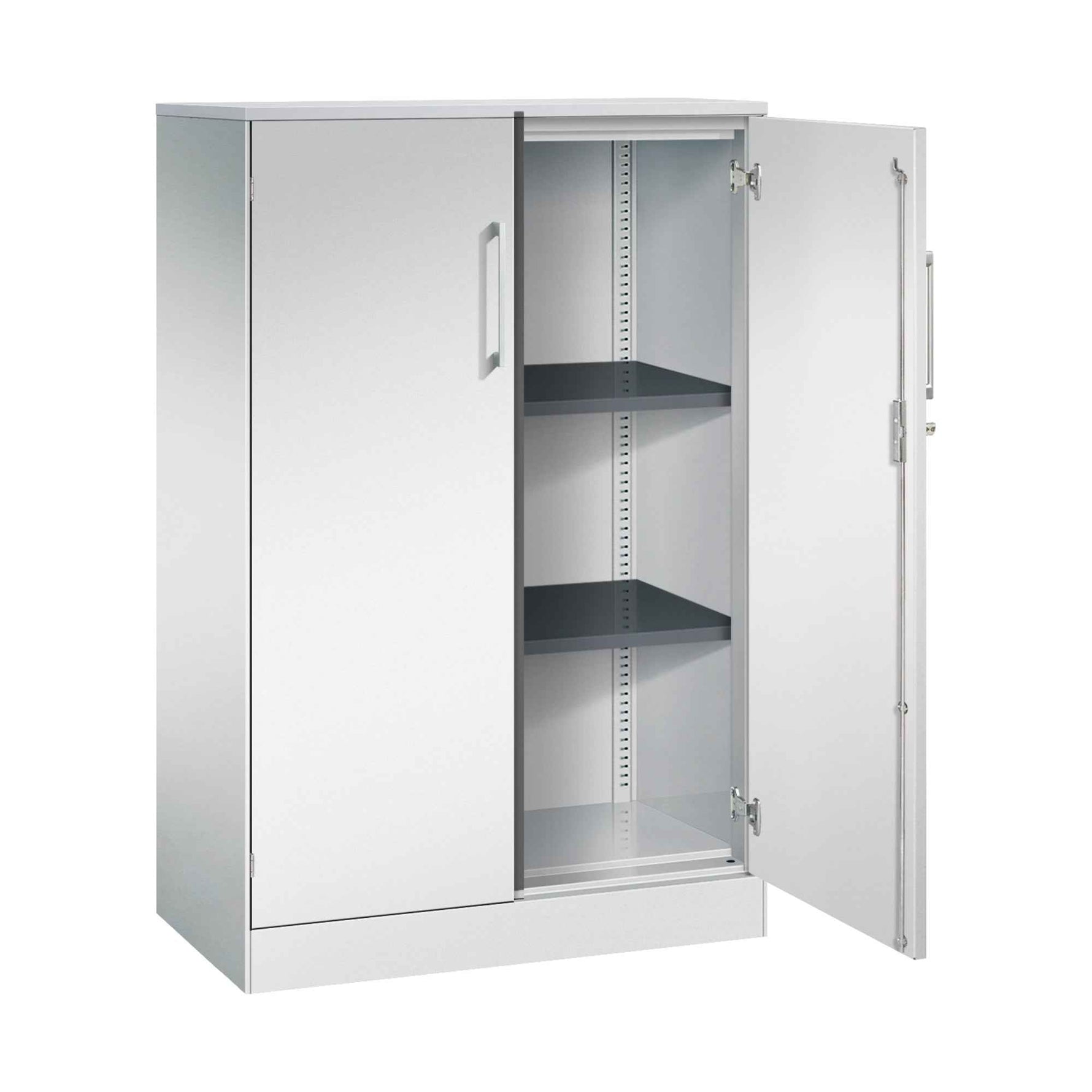 C+P Flügeltürenschrank Asisto 800 x 1.310 x 435 mm (B x H x T) lichtgrau