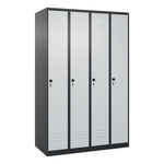 C+P Kleiderspind Classic PLUS mit Sockel 1.200 x 1.850 x 500 mm (B x H x T) schwarzgrau – Produktbild 2
