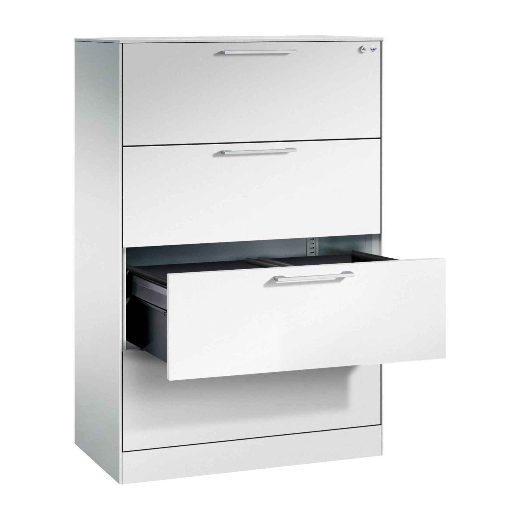 C+P Hängeregistraturschrank Asisto 2-bahnig lichtgrau