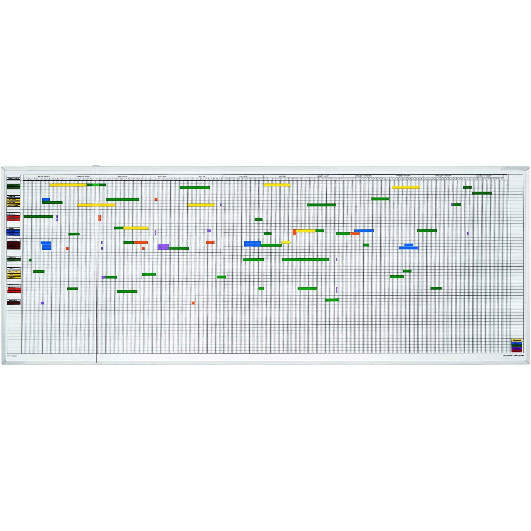 magnetoplan® Urlaubsübersicht undatiert 200 x 60 cm (B x H)