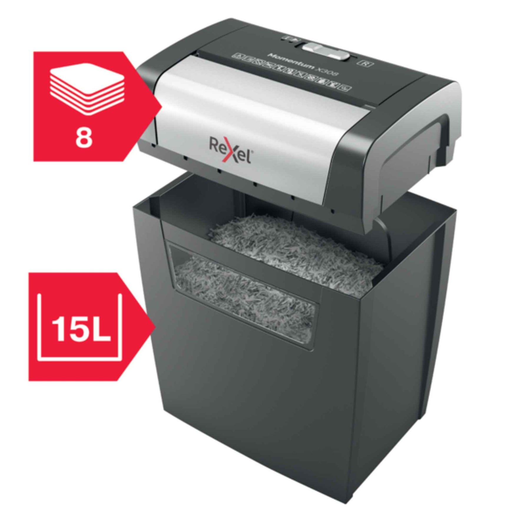 Rexel® Aktenvernichter Momentum X308