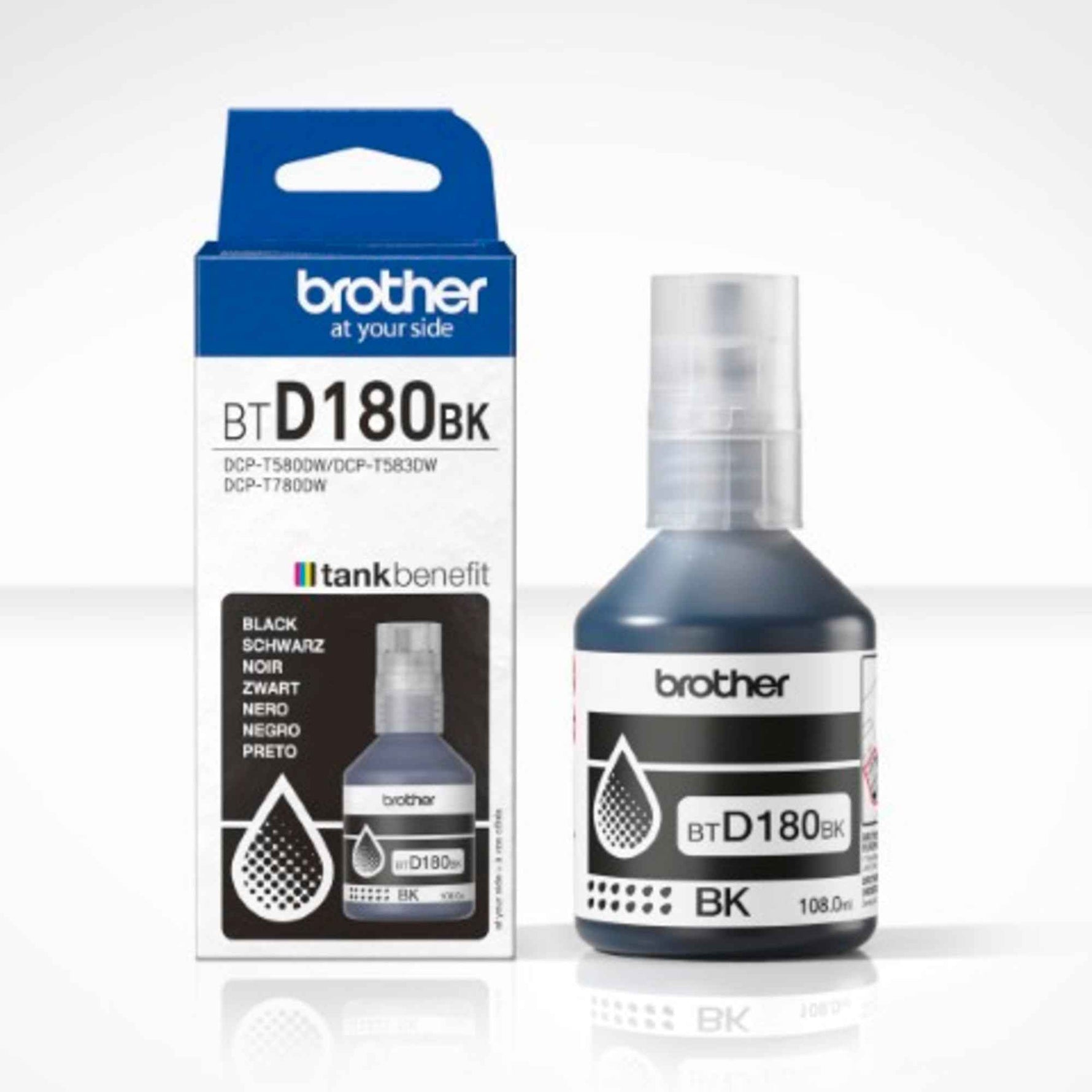 Brother Nachfülltinte Tintenstrahldrucker BTD180BK schwarz