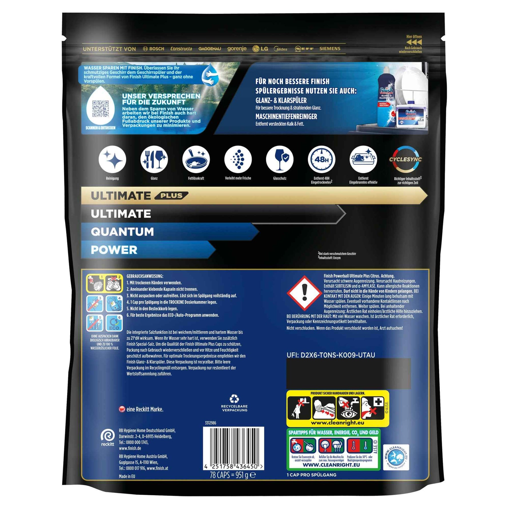 FINISH Spülmaschinentabs Ultimate Plus Citrus