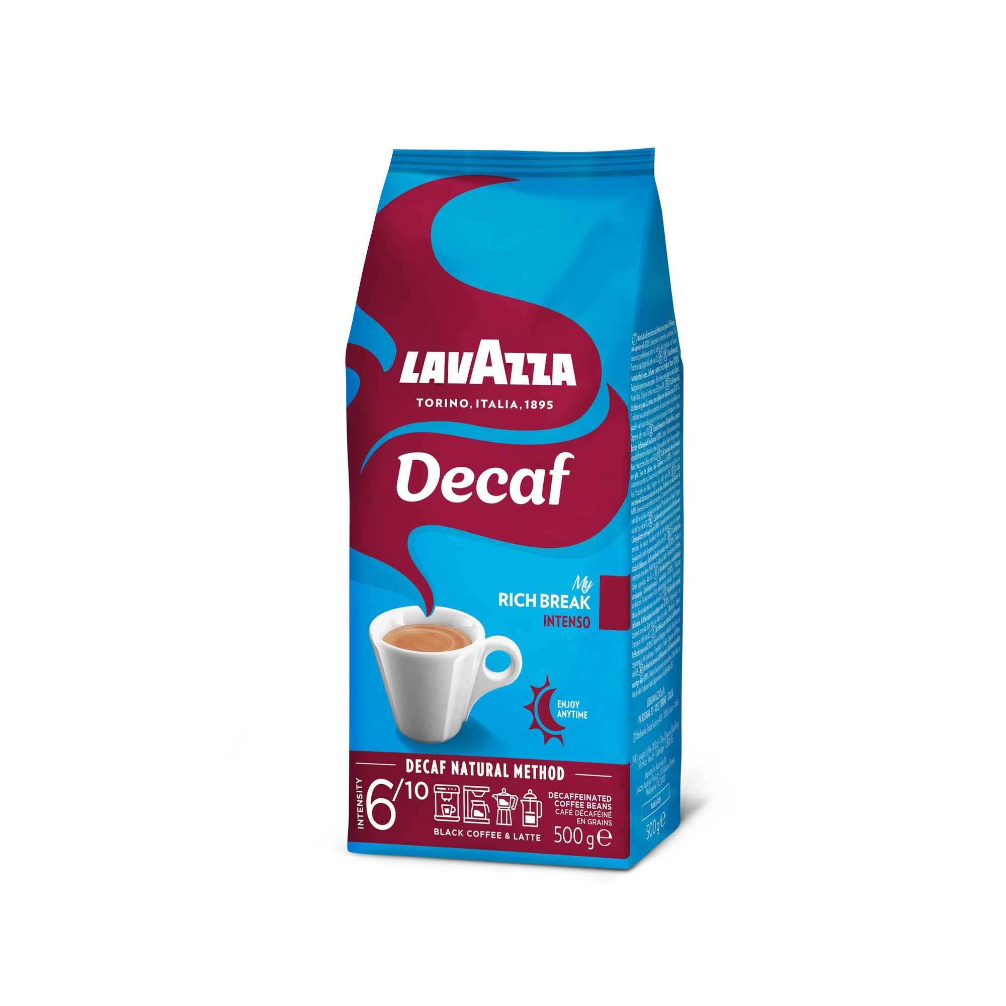 Lavazza Kaffee DECAF: My rich break Intenso, Tabak, holzig