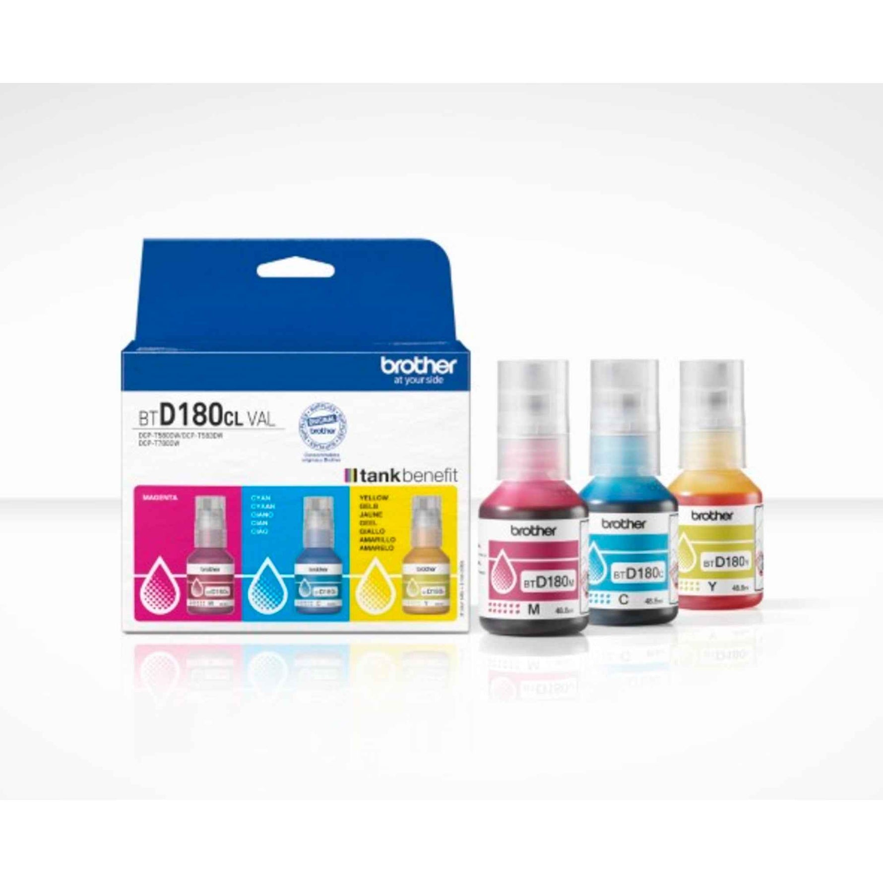 Brother Nachfülltinte Tintenstrahldrucker BTD180CL cyan, magenta, gelb