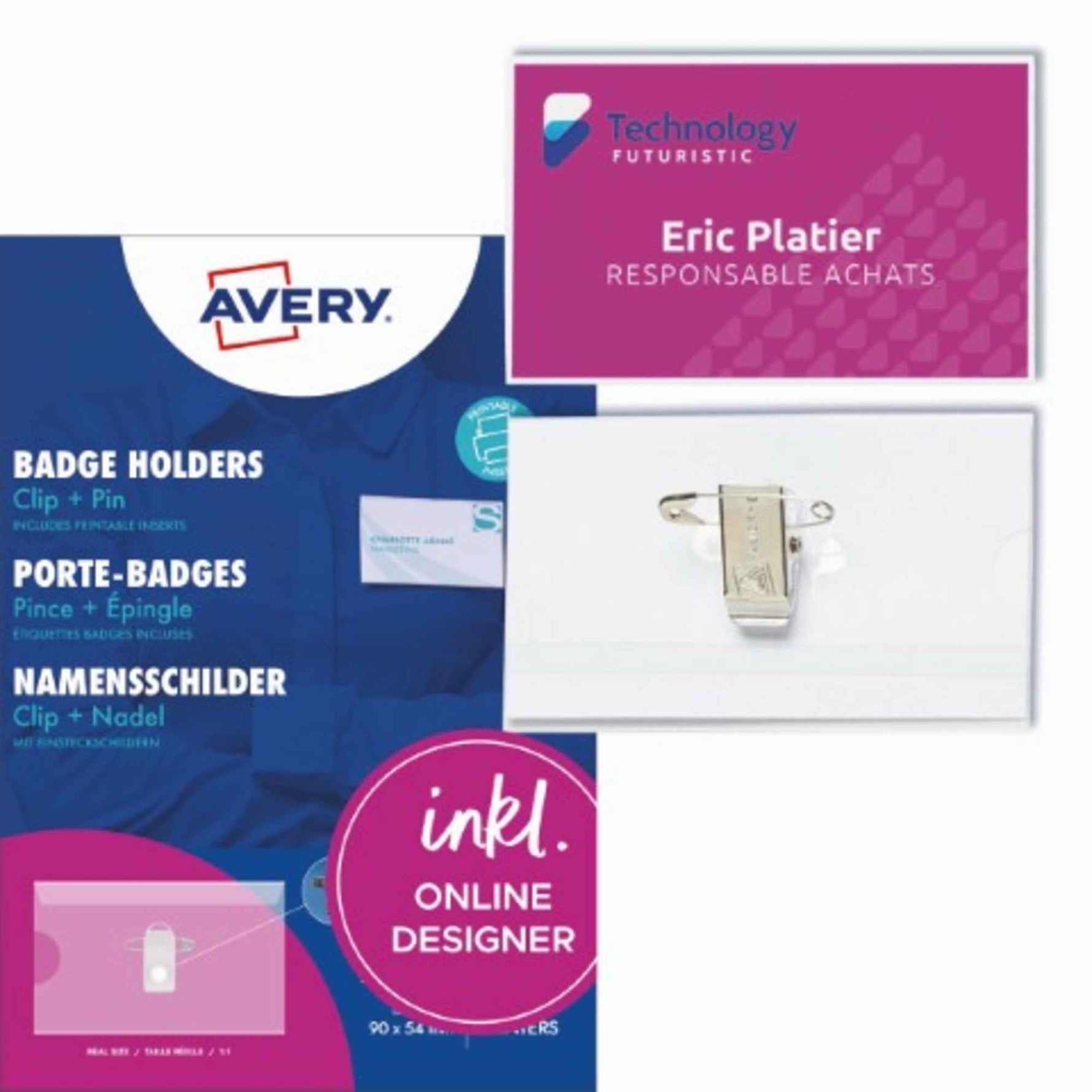 Avery Zweckform Namensschild 90 x 54 mm (B x H)