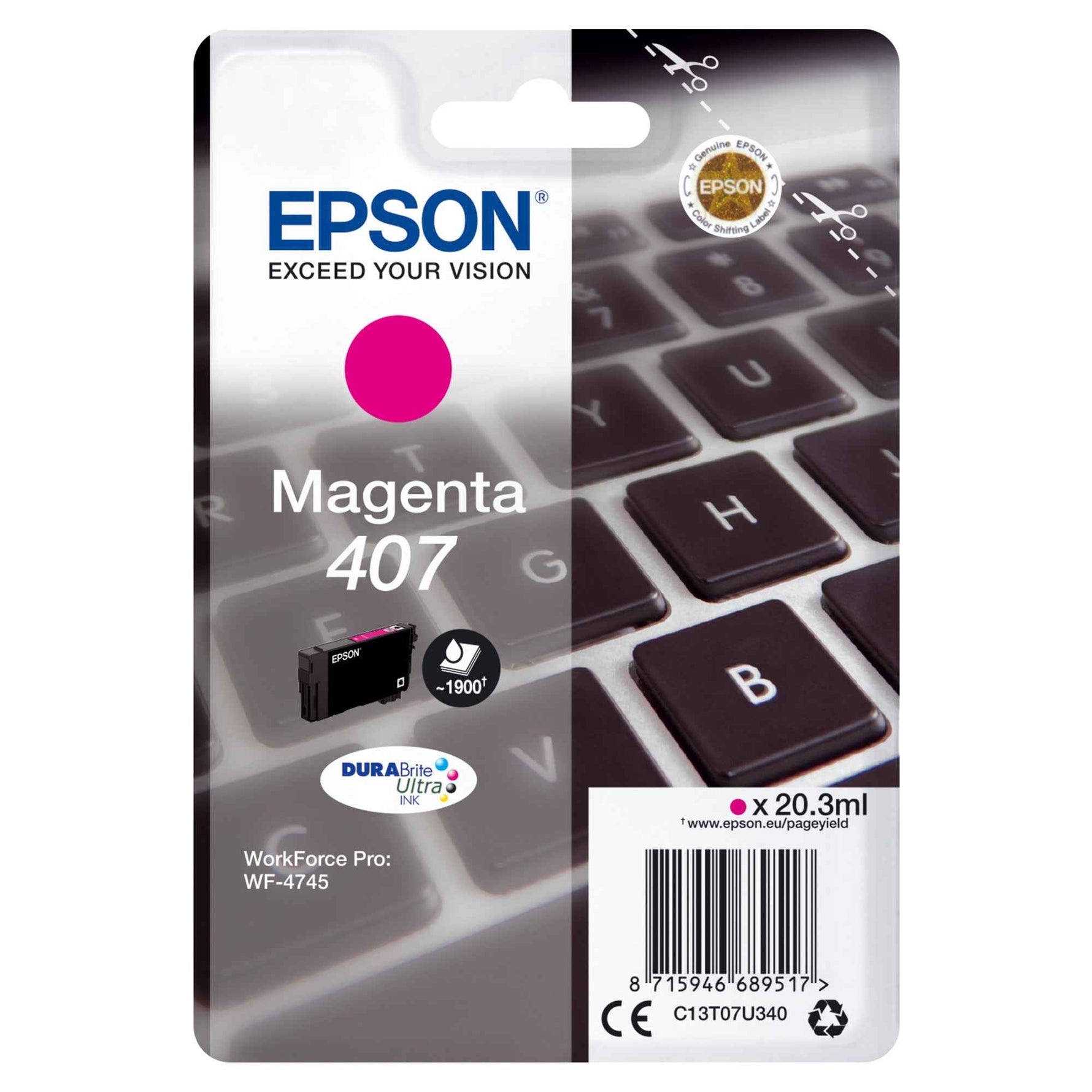 Epson Tintenpatrone 407 magenta