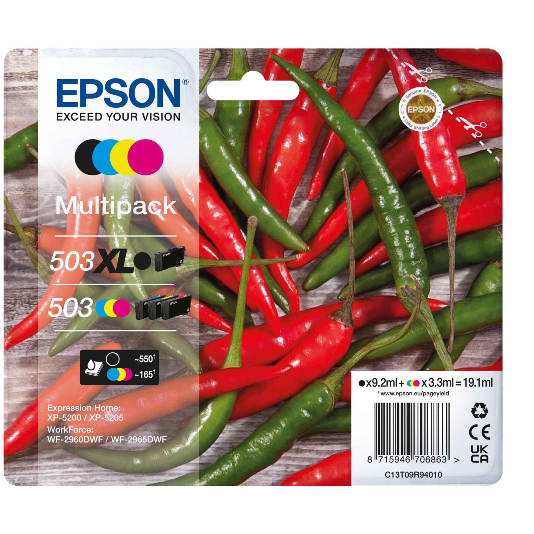 Epson Tintenpatrone 503XL/503 schwarz, cyan, magenta, gelb