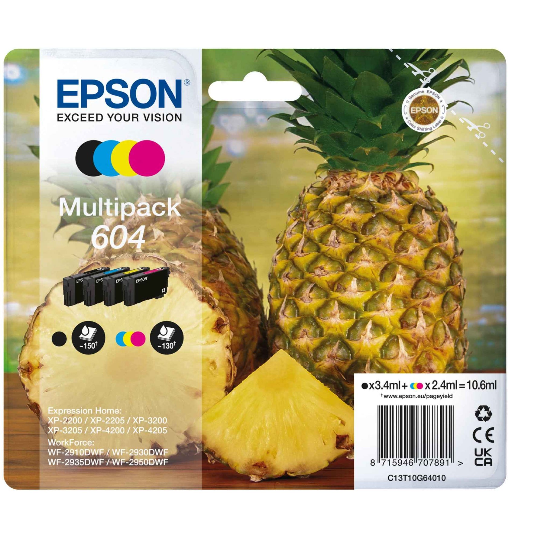 Epson Tintenpatrone 604 schwarz, cyan, magenta, gelb
