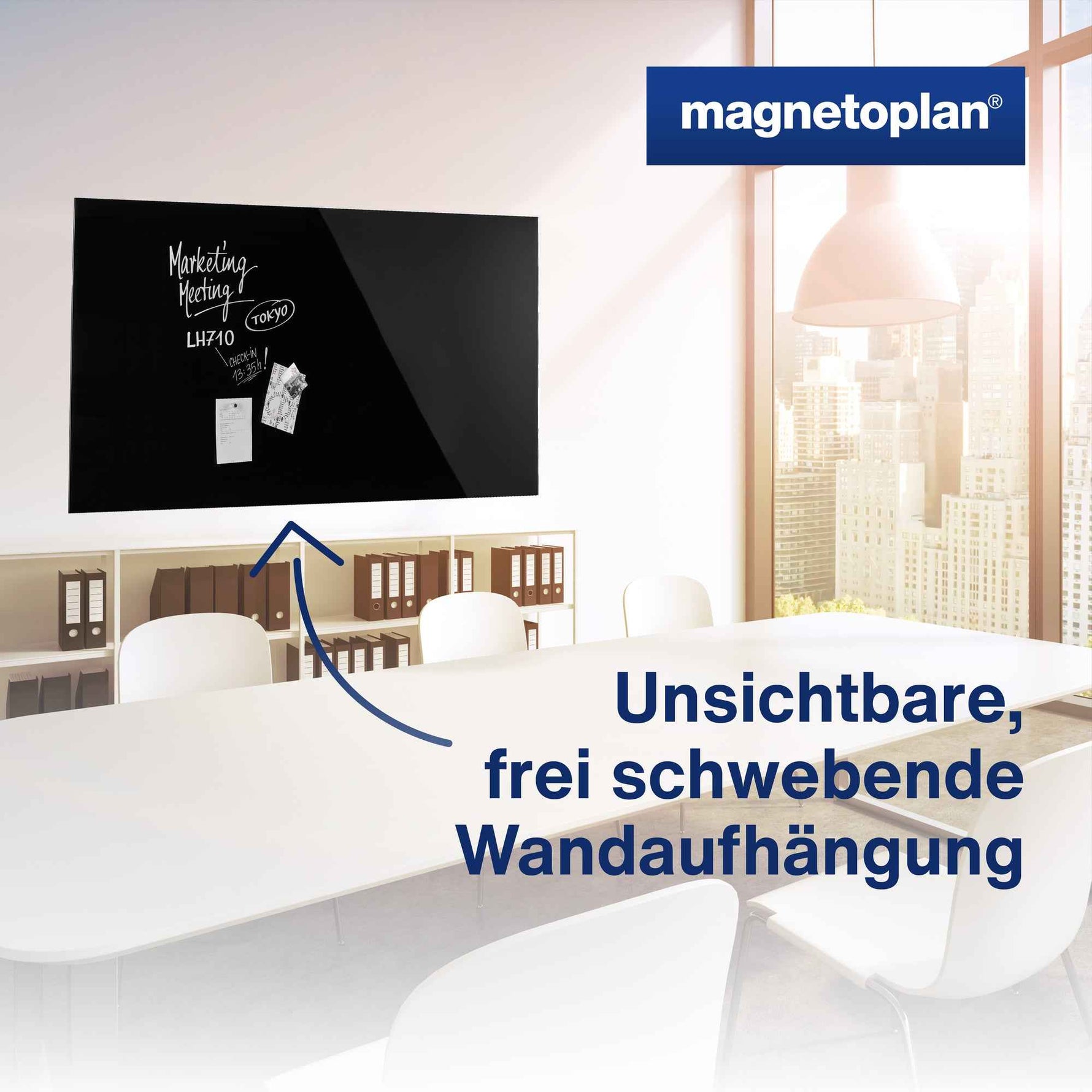 magnetoplan® Glasboard Design tiefschwarz
