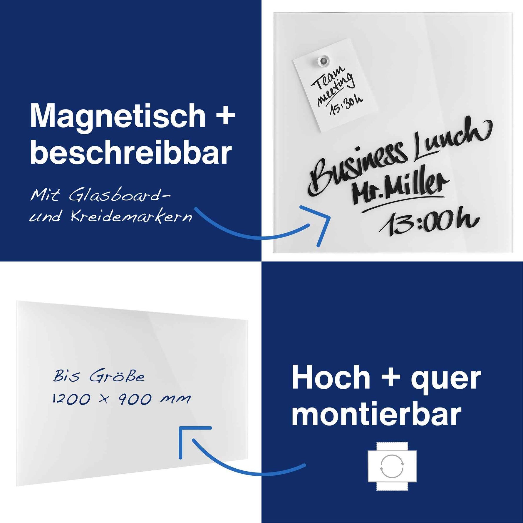 magnetoplan® Glasboard Design brillantweiß