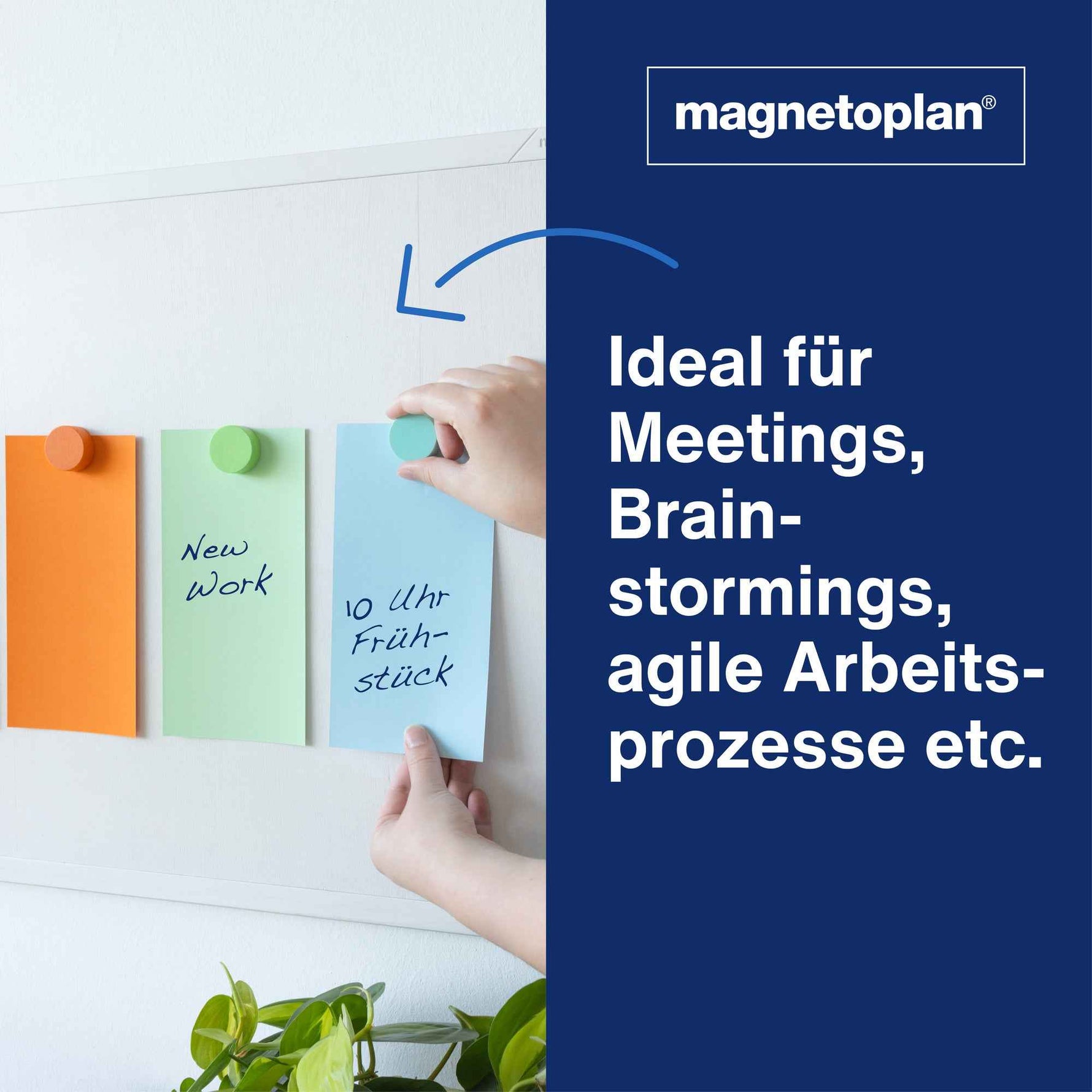 magnetoplan® Moderationskarte Rechteck 20 x 10 cm (B x H) 120 g/m² 500 St./Pack.