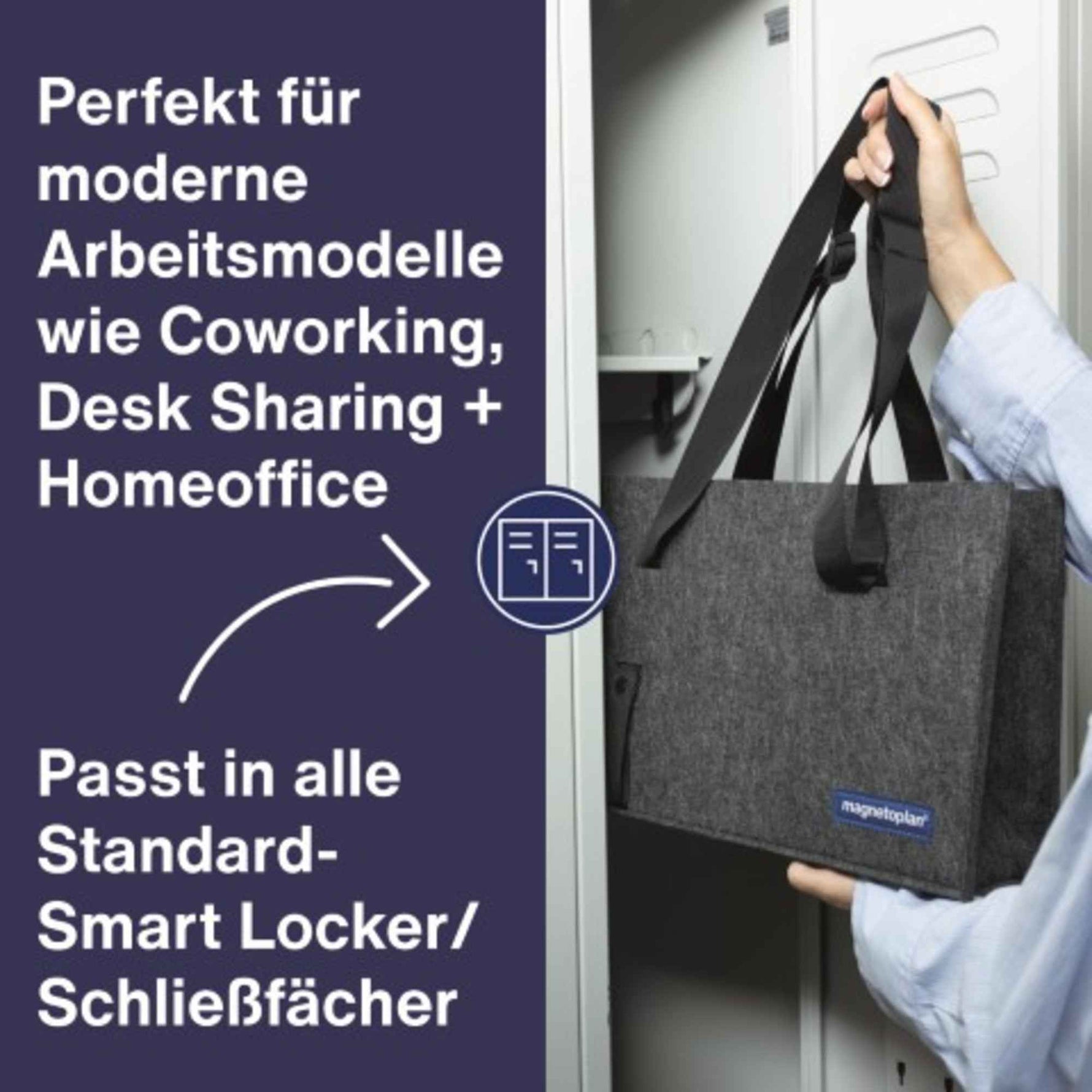 magnetoplan® Aufbewahrungstasche Desk Sharing & Hot Desking ecoAware