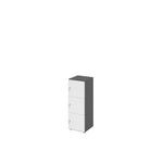 Hammerbacher Schließfachschrank 400 x 1.100 x 420 mm (B x H x T) 3 Fächer weiß – Produktbild 2