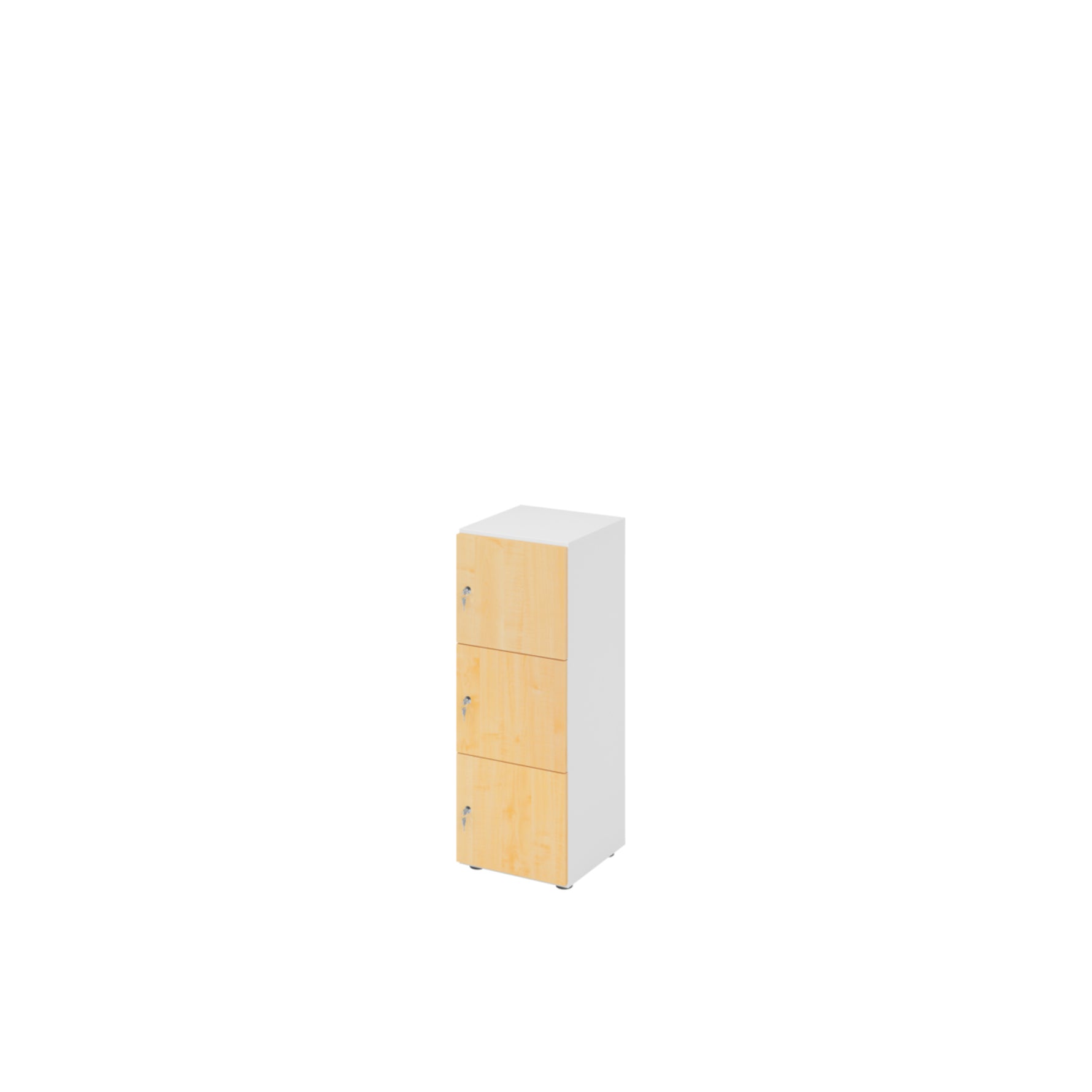 Hammerbacher Schließfachschrank 400 x 1.100 x 420 mm (B x H x T) 3 Fächer ahorn