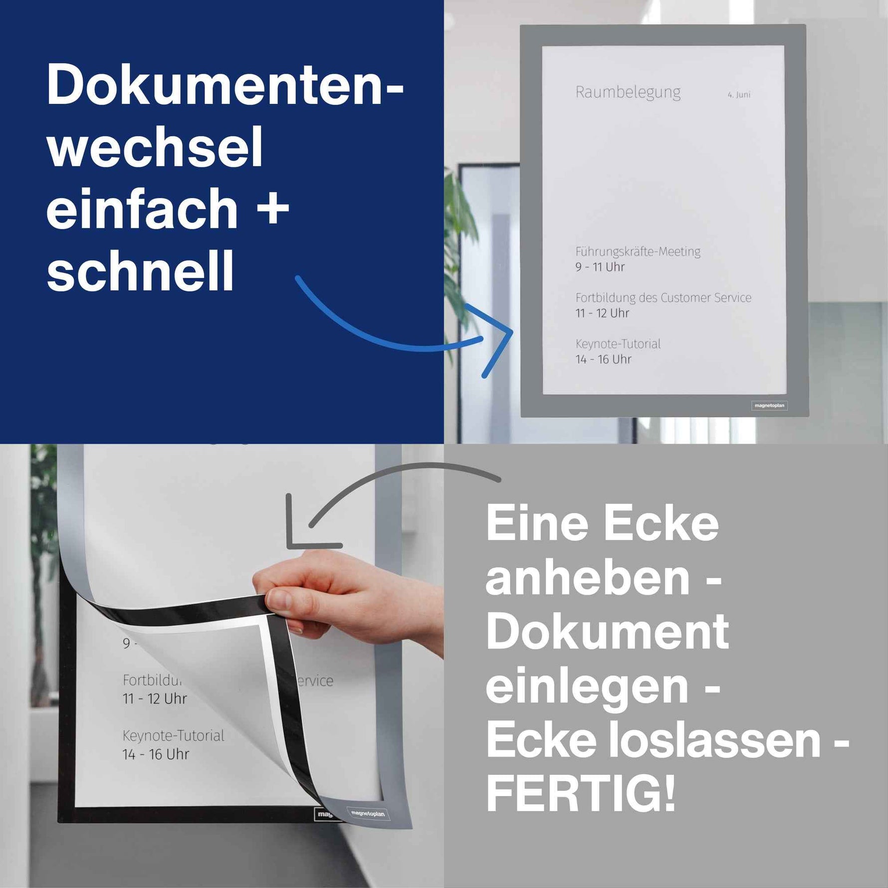 magnetoplan® Magnetrahmen magnetofix DIN A4 2 St./Pack.