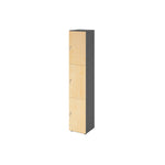 Hammerbacher Schließfachschrank 400 x 2.156 x 420 mm (B x H x T) 3 Fächer ahorn – Produktbild 2